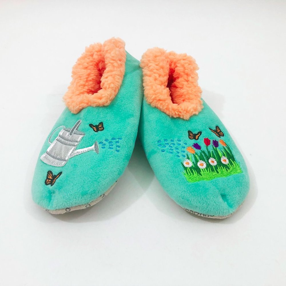 Snoozies Women's Watering Can & Flowers Slippers Small 5/6